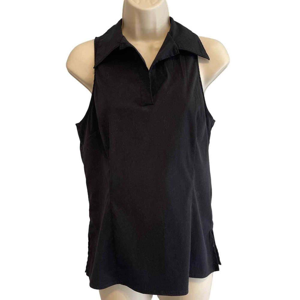 Express Black V‎ Neck Sleeveless Stretch Top Size 9/10 Pre-owned
